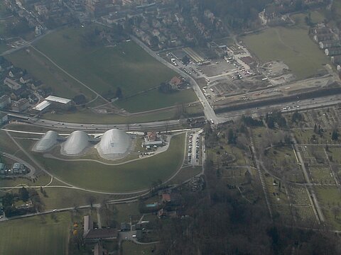 Stadt Bern mit dem Kunstmuseum von Klee.