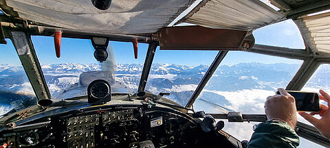 Spezielles Bild aus dem Cockpit.