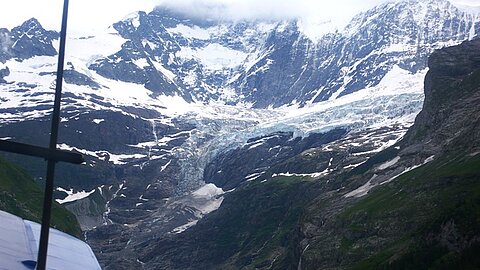 Grindelwaldgletscher einmal aus einer tieferen Perspektive.