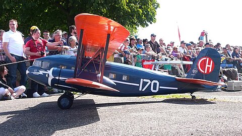 Flugzeugmodell Curtis der ehemaligen Swissair.