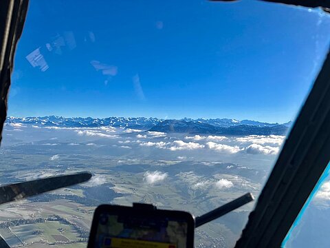 Vor uns der Pilatus.