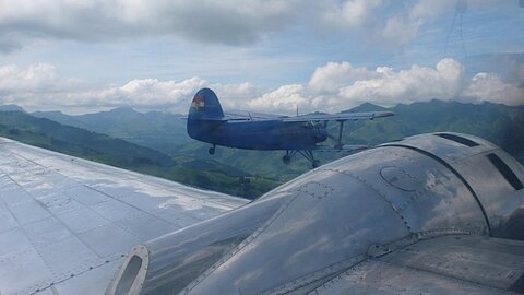 Aus Sicht der Beechcraft Passagiere.