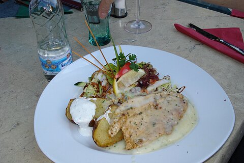 Reichhaltiges Abendessen.