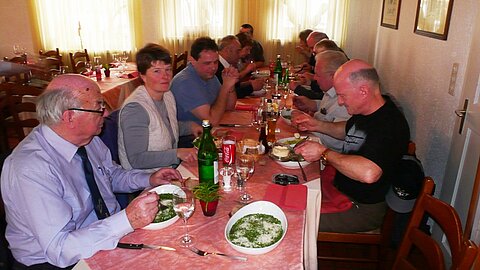 Spezialität, grüner Risotto.