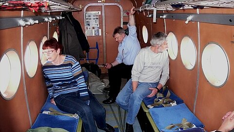 Unsere wenigen Passagiere auf diesem Tripp.