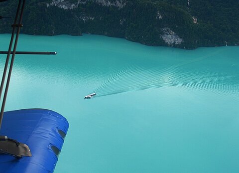Raddampfer auf dem Brienzersee.