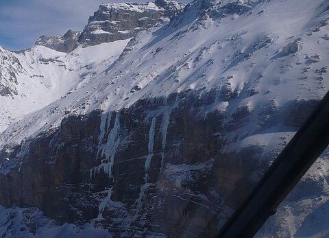 Gefrohrener Wasserfall am Dündenhorn,