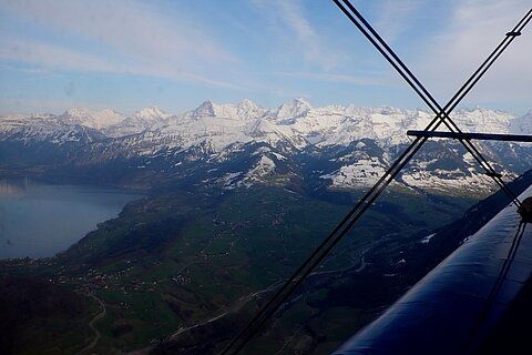 Im Abendlicht Eiger, Mönch und Jungfrau.