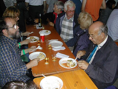 Gemütliches Abendessen.