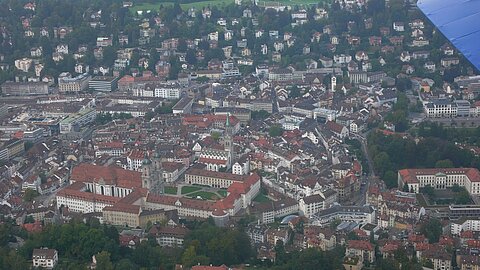 Über der Stadt St.Gallen.