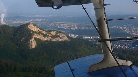 Über den Jura mit Blick in Richtung Gösgen.