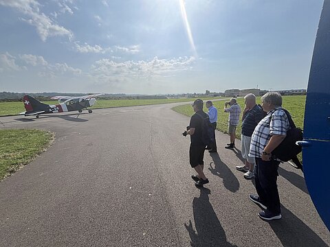 Eintreffen der Flugzeuge in Dübendorf.