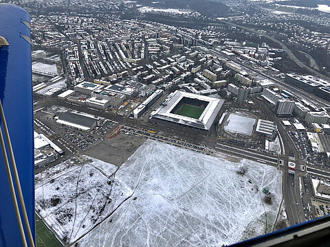 Stad de Suisse mit dem Fussballspiel YB-Winterthur.