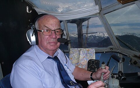 Unser Pilot Hansruedi Dubler.