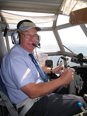 Unser Pilot Hansruedi Dubler.