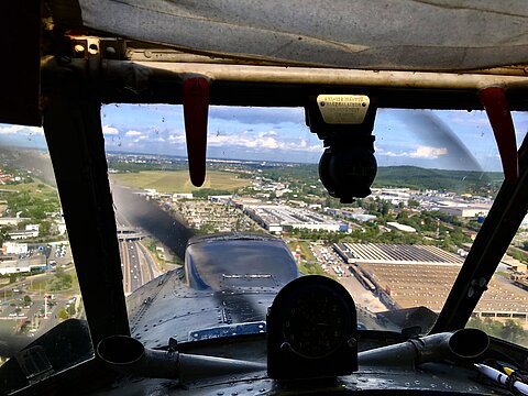 Anflug auf Budaörs.