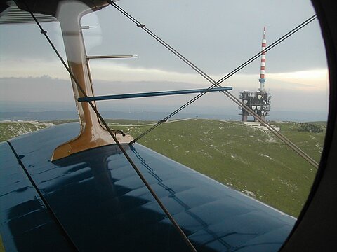 Auf dem Rückflug nach Grenchen vorbei am Chasseral.