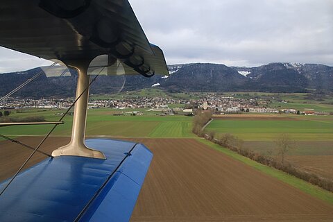 Endanflug auf Grenchen.