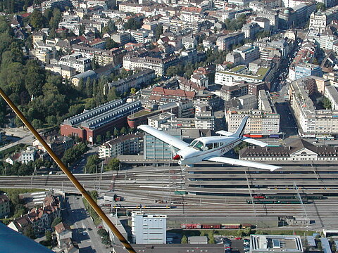Über der Stadt Biel.
