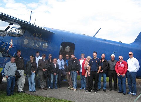 Der Vespa-Club ist rund um begeistert vom Flug.