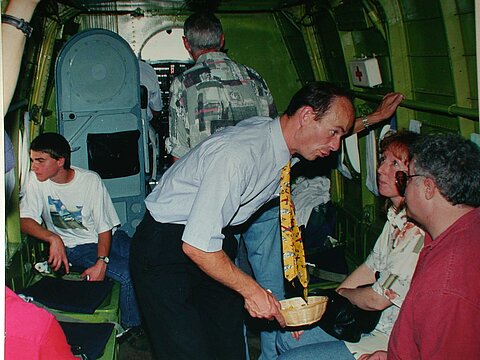 Überflug zu den Flugtagen in Raron.