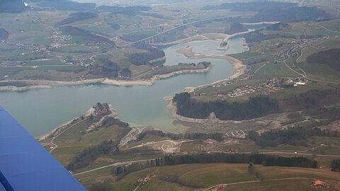 Stausee Lac de Gruyere.
