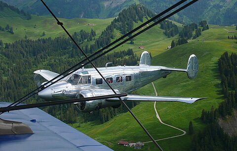 Der Beechcraft von Carlo Ferrari.