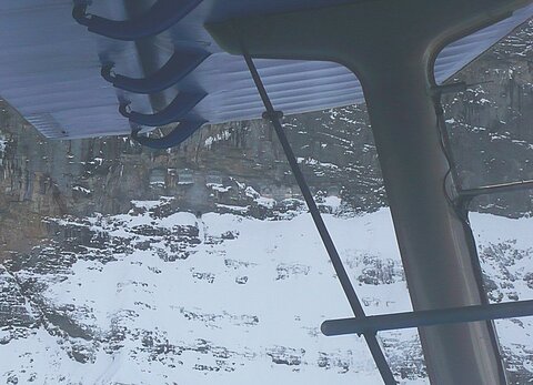 Fenster der Mittelstation Eigernordwand.
