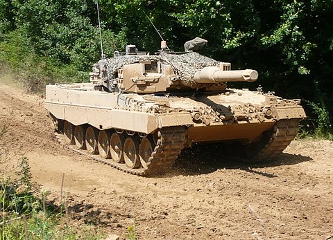 Der Kampfpanzer Leopard im Gefecht.