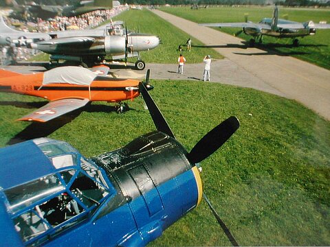 Eine vielzahl an verschiedensten Flugzeuge war an der AirShow.