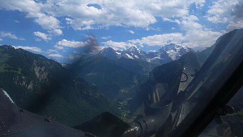 Eiger, Mönch und Jungfrau einmal aus einer tieferen Perspektive.