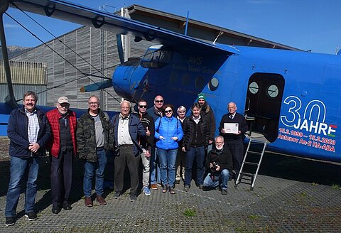 Nach dem Flug in Grenchen.