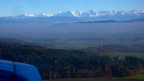 Stimmungsbild, Wetterhorn, Schreckhorn, Finsterarhorn, Eiger, Mönch und Jungfrau.
