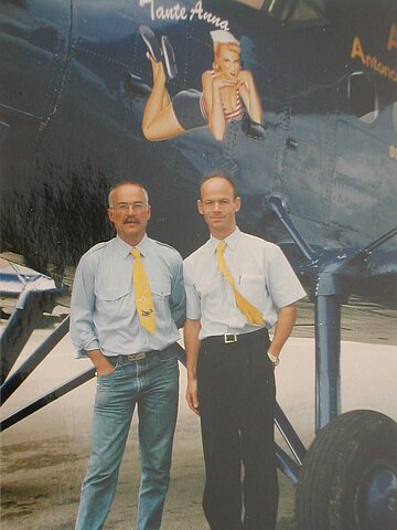 Piloten Siegenthaler und Dunler.