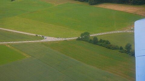 Wir überfliegen die Tour de Suisse bei ihrer 8.Etappe.