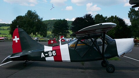 Auch die Patroille Suisse flog am Samstag.