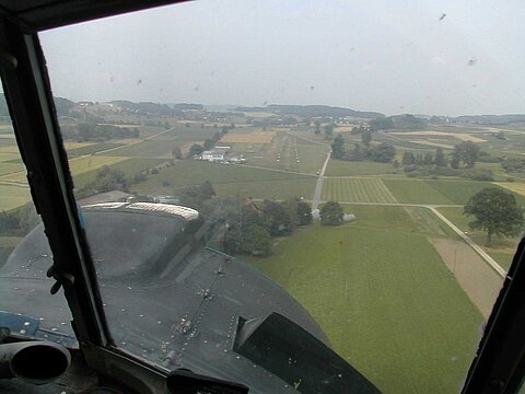 Endanflug auf Lommis.