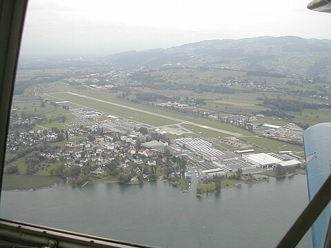 Im Anflug auf Altenrhein.