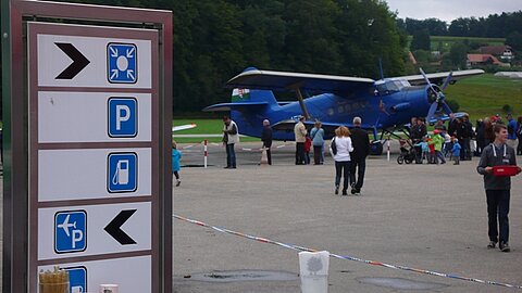Treffpunkt zum Vereinsflug mit der Antonov.
