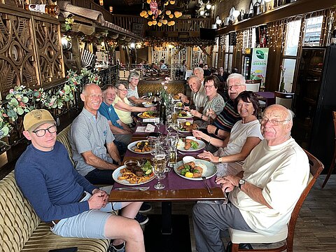Gemütliches Abendessen.
