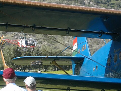 Heli Demo mit einem Lama.