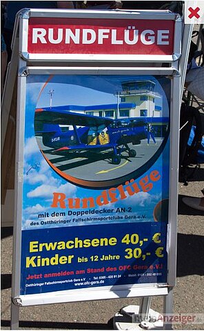 Werbetafel.