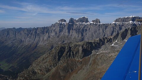 Ausläufer vom Titliskette, Flugrichtung Sustenpass.