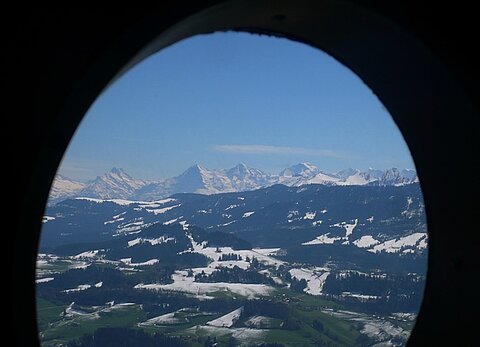 Schreckhorn, Eiger, Mönch und Jungfrau.