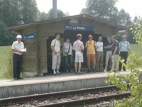Warten auf den Rücktransport.