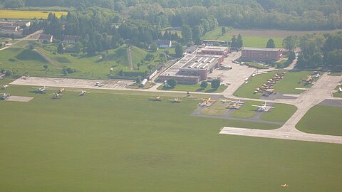 Ein Blick nochmals auf den Flugplatz von Kaposvár.