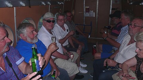 Tolle Stimmung an Bord.
