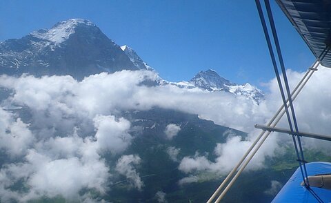 Im Anflug zur Eigernordwand.
