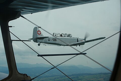Formationsflug mit Pilatus P-2.