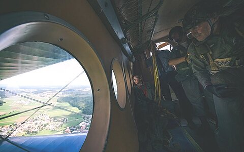 Im Anflug auf Drop-Zone.